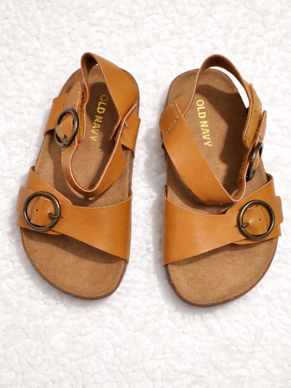 Old Navy Toddler Sandals Size 6 Brown Buckle Comfort Summer